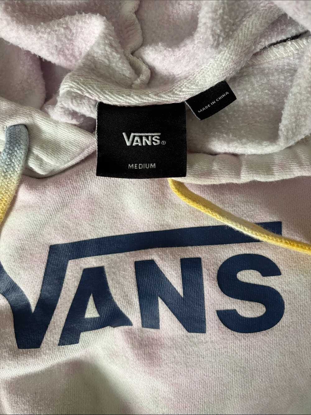Vans Pastel Tie-Dye Pullover Hoodie in Pink, Yellow & Blue - Picture 4 of 4